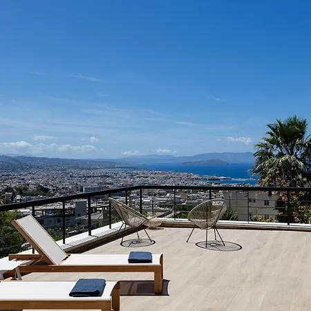 View - Heated Pool & Gym - Majestic Views - 5 Min Drive From Center Villa Chania (Crete)